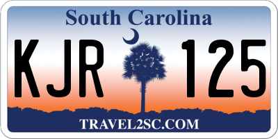 SC license plate KJR125