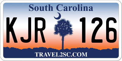 SC license plate KJR126