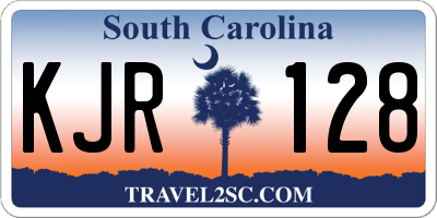 SC license plate KJR128
