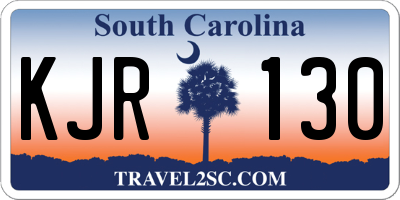SC license plate KJR130