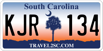 SC license plate KJR134