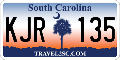 SC license plate KJR135