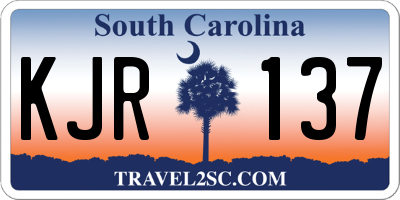 SC license plate KJR137