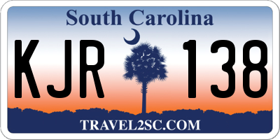 SC license plate KJR138