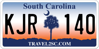 SC license plate KJR140
