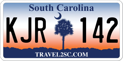 SC license plate KJR142