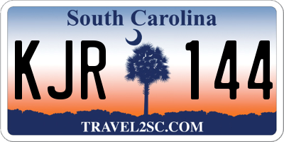 SC license plate KJR144