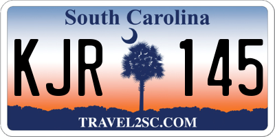 SC license plate KJR145
