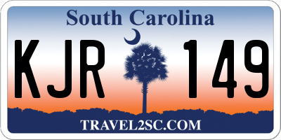 SC license plate KJR149