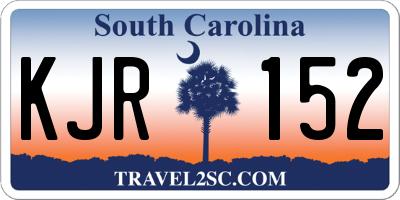 SC license plate KJR152