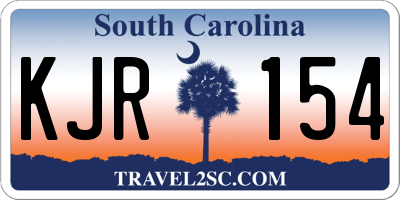 SC license plate KJR154