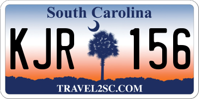 SC license plate KJR156