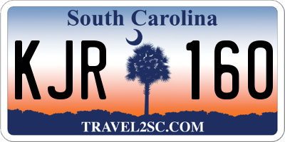 SC license plate KJR160