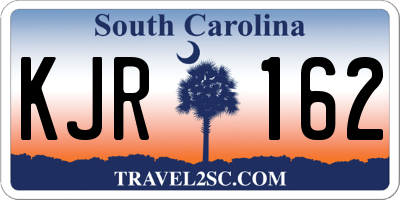 SC license plate KJR162