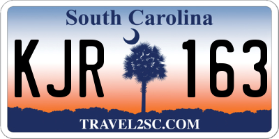 SC license plate KJR163