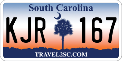 SC license plate KJR167