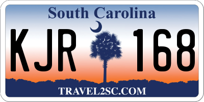 SC license plate KJR168