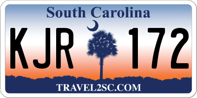 SC license plate KJR172