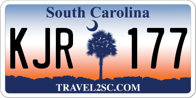 SC license plate KJR177