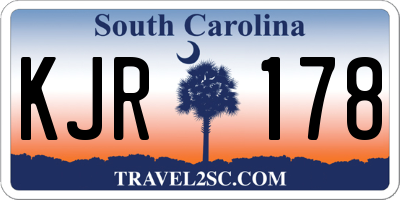 SC license plate KJR178