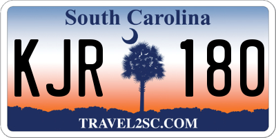 SC license plate KJR180