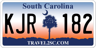 SC license plate KJR182