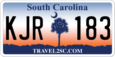 SC license plate KJR183