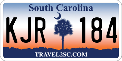 SC license plate KJR184