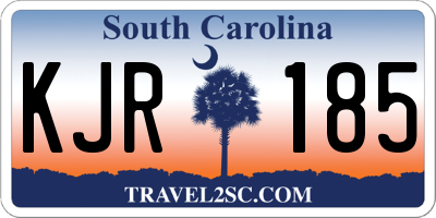SC license plate KJR185