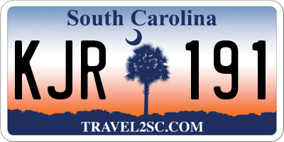 SC license plate KJR191