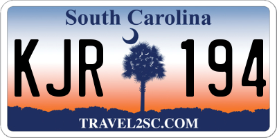 SC license plate KJR194
