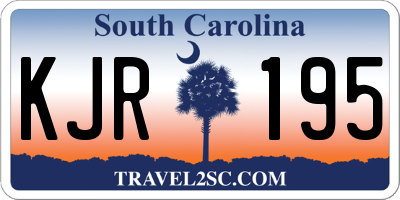 SC license plate KJR195