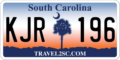 SC license plate KJR196