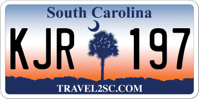 SC license plate KJR197