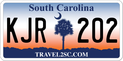 SC license plate KJR202