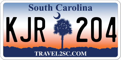 SC license plate KJR204