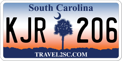 SC license plate KJR206
