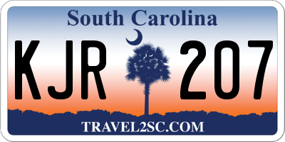 SC license plate KJR207