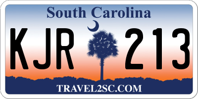 SC license plate KJR213