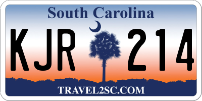 SC license plate KJR214