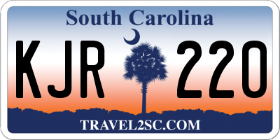 SC license plate KJR220