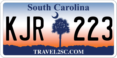 SC license plate KJR223