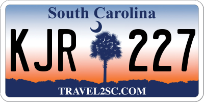 SC license plate KJR227