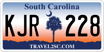 SC license plate KJR228