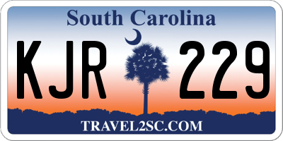 SC license plate KJR229