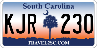 SC license plate KJR230