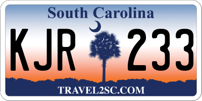 SC license plate KJR233