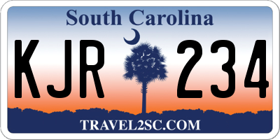 SC license plate KJR234