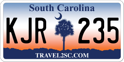 SC license plate KJR235