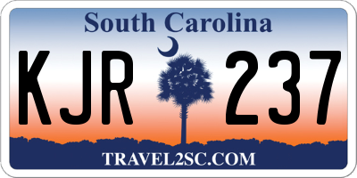 SC license plate KJR237